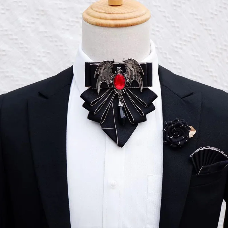Korean Men Formal Wear - الرجال ربطة القوس Brooch بروش مجموعة