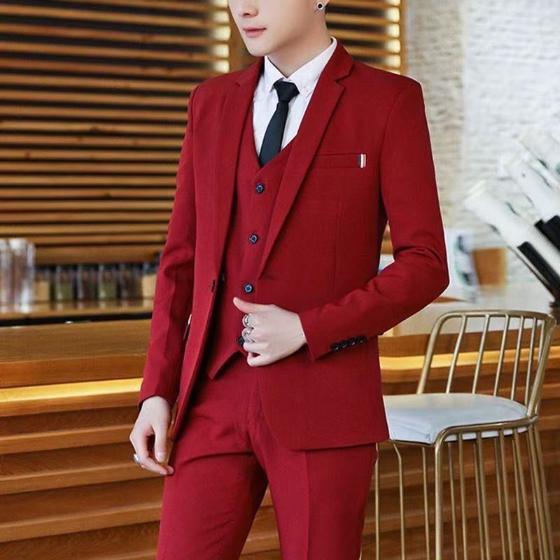 بدلة رجالية من قطعتين بقصة ضيق - مراجعة Korean Men Formal Wear وسعره