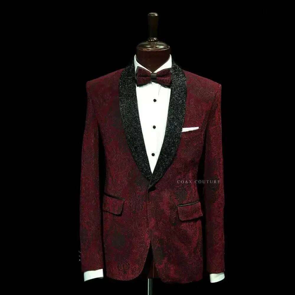 بدلة رجالية رسمية باللون الأحم - مراجعة Men'S Formal Wear No Suit وسعره