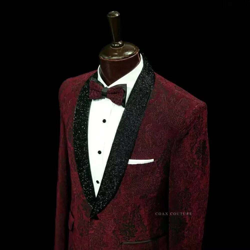 بدلة رجالية رسمية باللون الأحم - مراجعة Men'S Formal Wear No Suit وسعره
