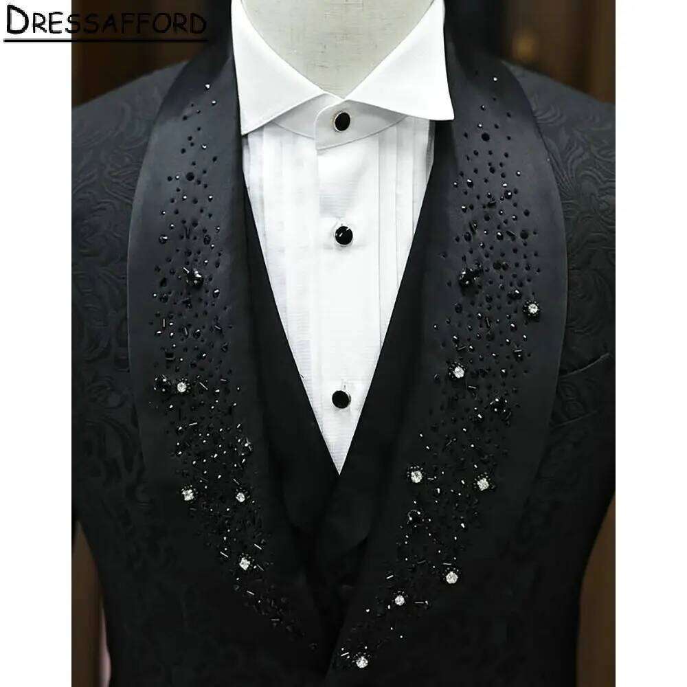 بدلة رجالية رسمية سوداء من الج - مراجعة Men'S Formal Wear No Suit وسعره