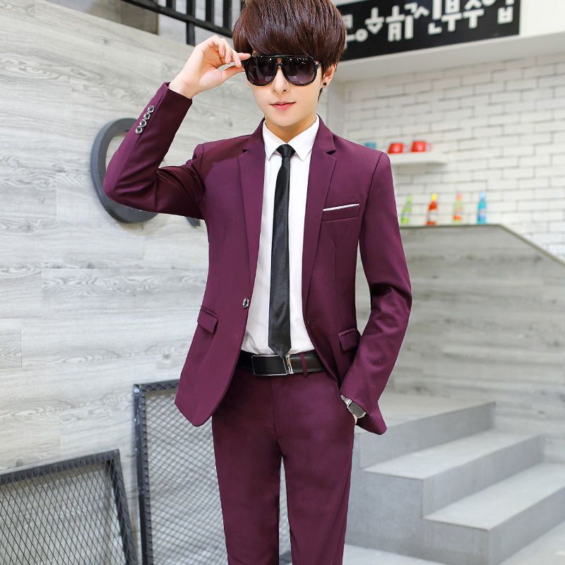 بدلة رجالية من ثلاث قطع بقصة ض - مراجعة Korean Men Formal Wear وسعره