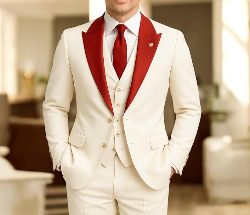 بدلة رجالي بيضاء مكونة من 3 قط - مراجعة Men'S Formal Wear For Engagement وسعره