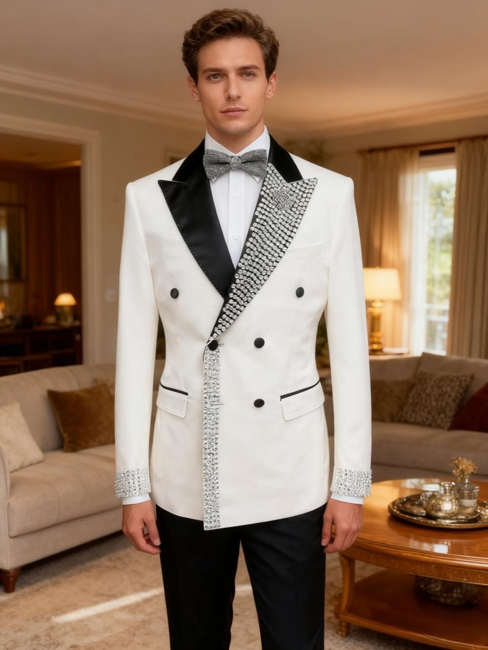 المبهر الفاخرة مطرز الرجال سلي - مراجعة Men'S Formal Wear For Engagement وسعره